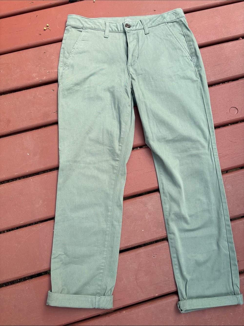 St. John's Bay Straight Leg Pants girlfriend  style, in Sage Green